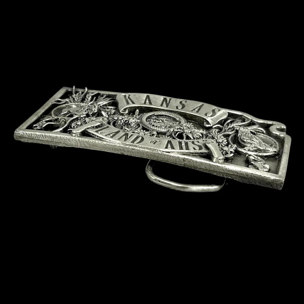 Belt Buckle Vintage Kansas S&S Buckle Co Land of Ah's Limited Edition No 858 USA